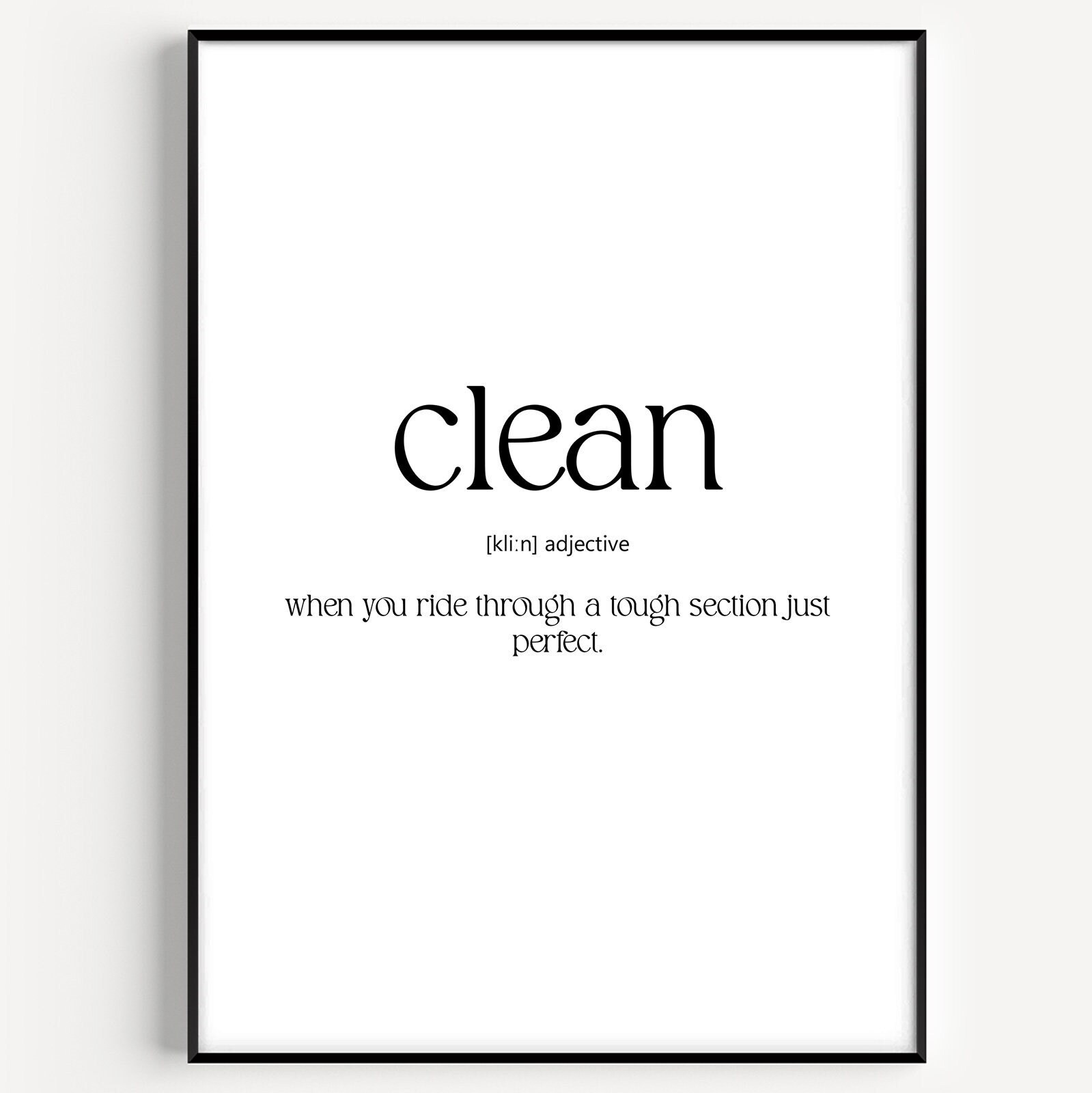 Clean Definition Print - Etsy