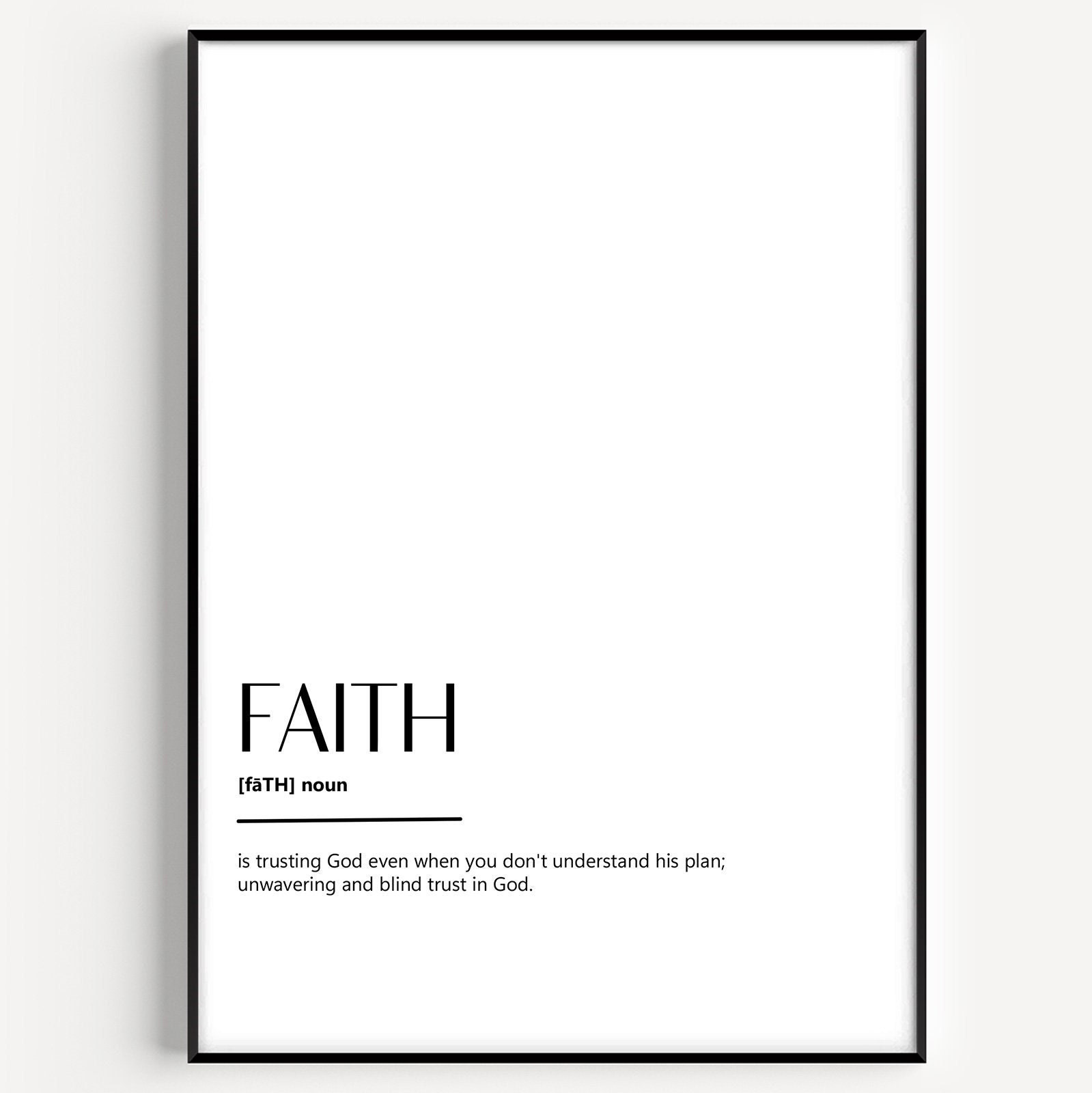 Faith Definition Print - Etsy