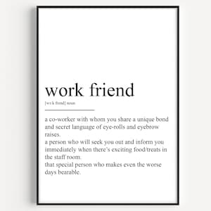 Work Friend Definition Print