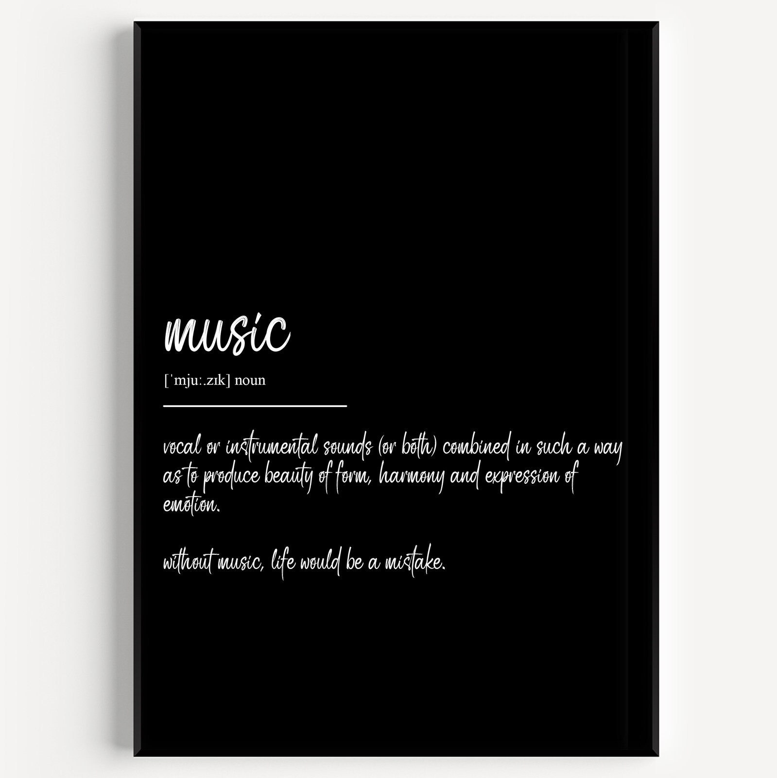 Music Definition Print - Version 3 - Etsy