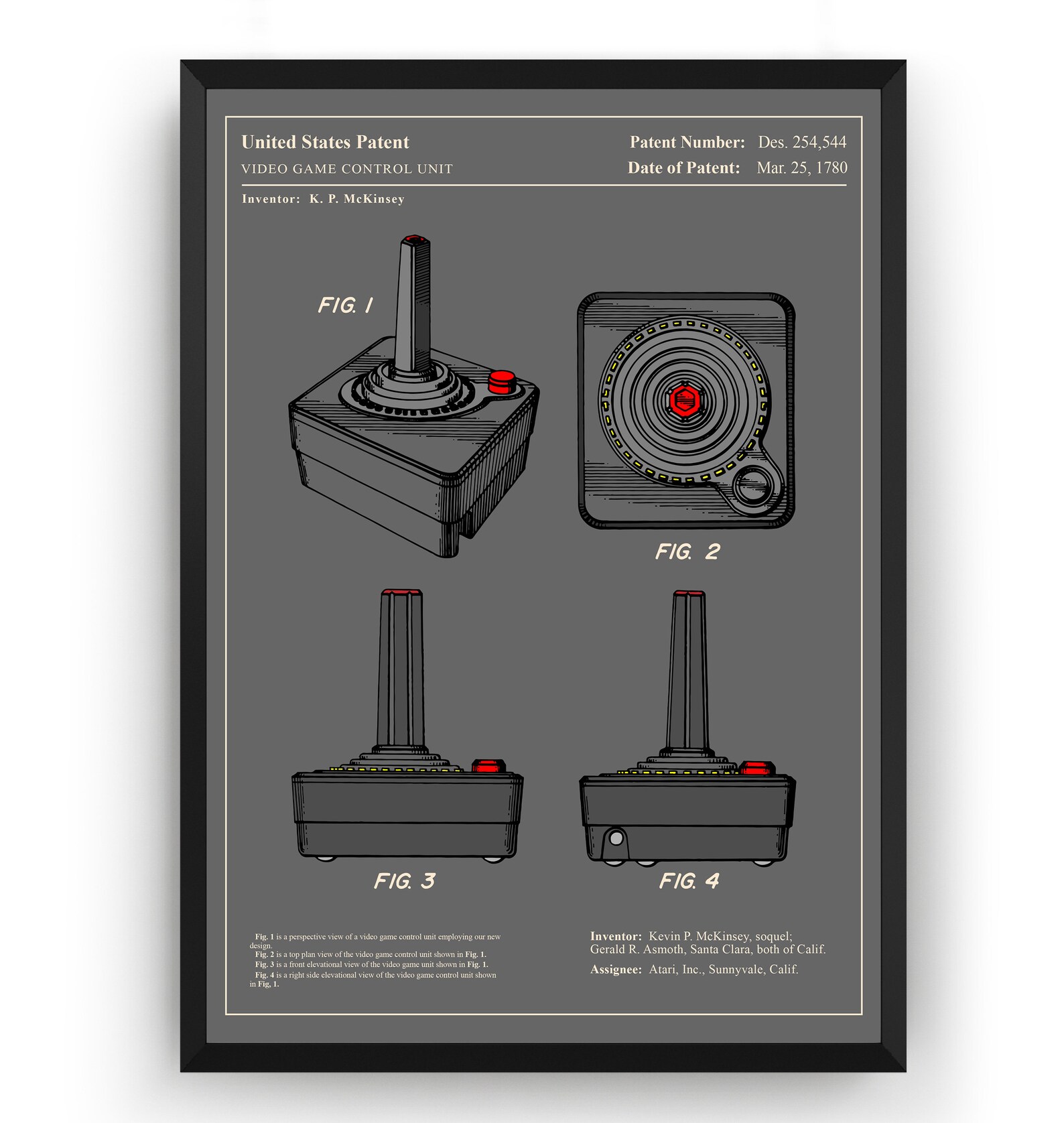 Atari 2600 1980 Patent Print Gaming Wall Art Poster Gamer - Etsy