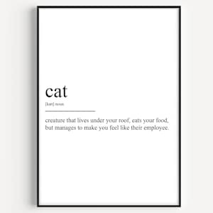 Cat Definition Print - Version 2