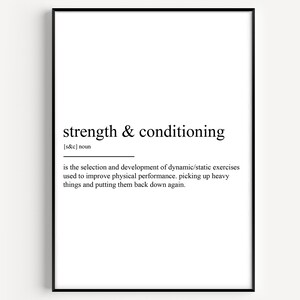 Strength and Conditioning Definition Print