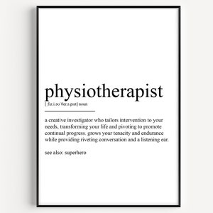 Physiotherapist Definition Print - Version 2