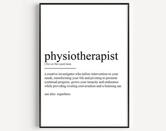 Physiotherapist Definition Print - Version 2