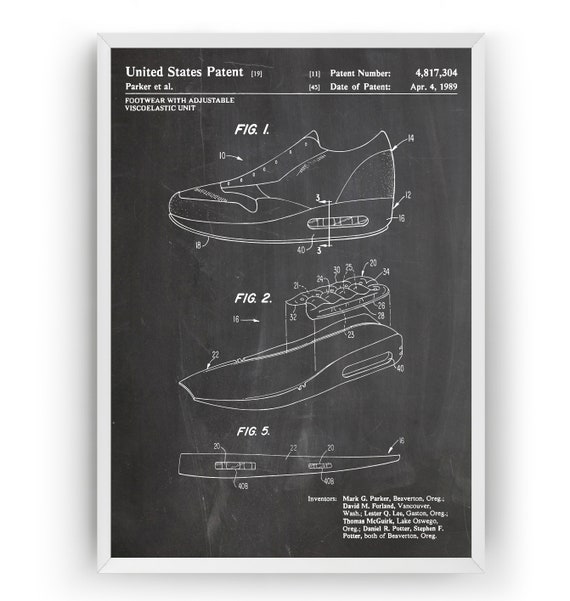 Corbata emergencia gradualmente Air Max 1 1989 Impresión de patente zapatillas Zapatillas de - Etsy España