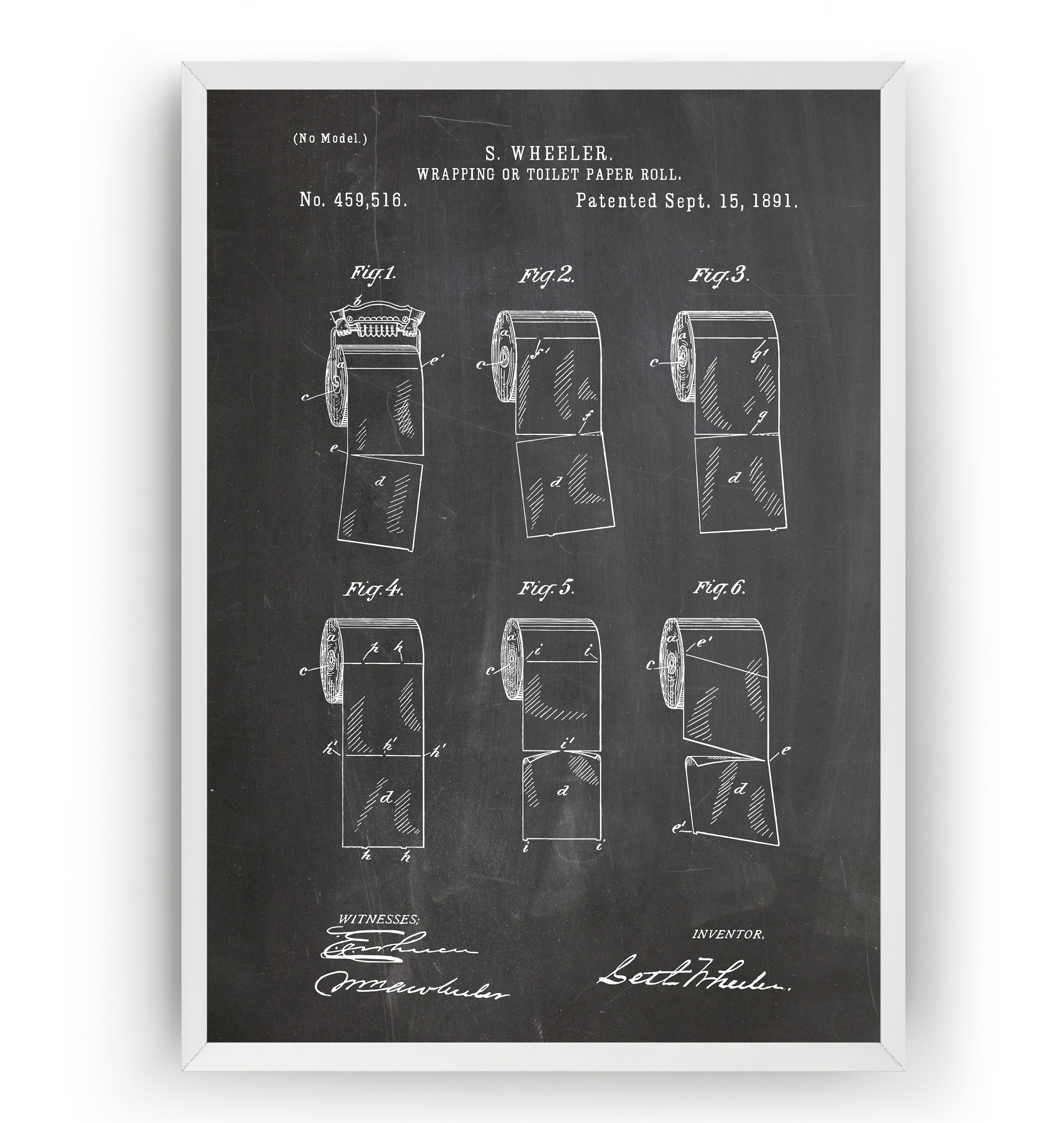 Toilet Paper Roll 1891 Patent Print Wall Art Poster Bathroom - Etsy UK
