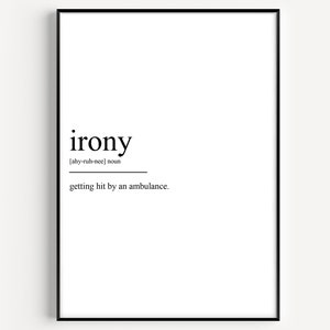 Irony Definition Print