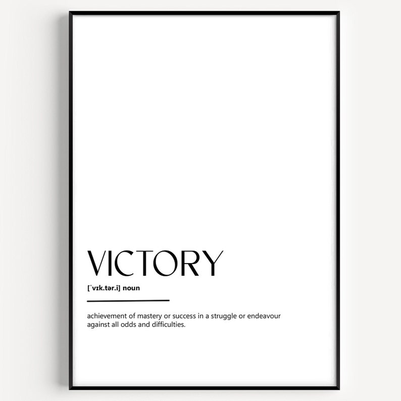Victory Definition Print - Etsy