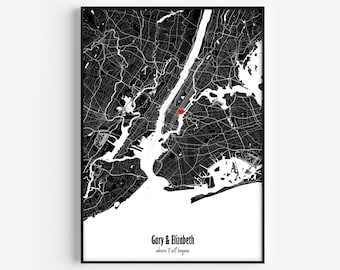 Mono City Map Print, Custom Travel Decor Gift, Personalized City Map Poster, Country Map Decor, Customised Travel Artwork, Black And White