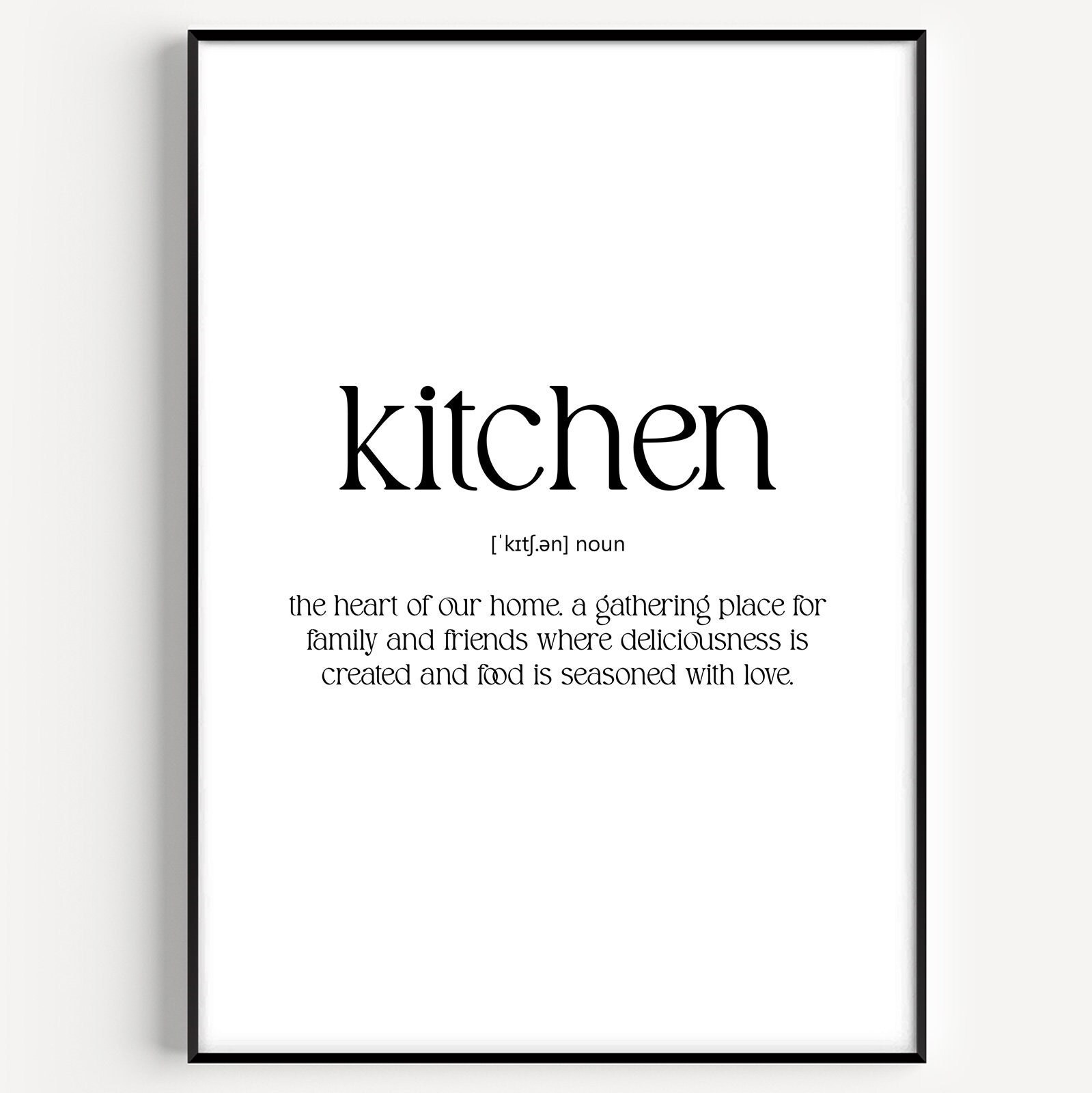 Kitchen Full Form Kitchen Definition Print - Etsy