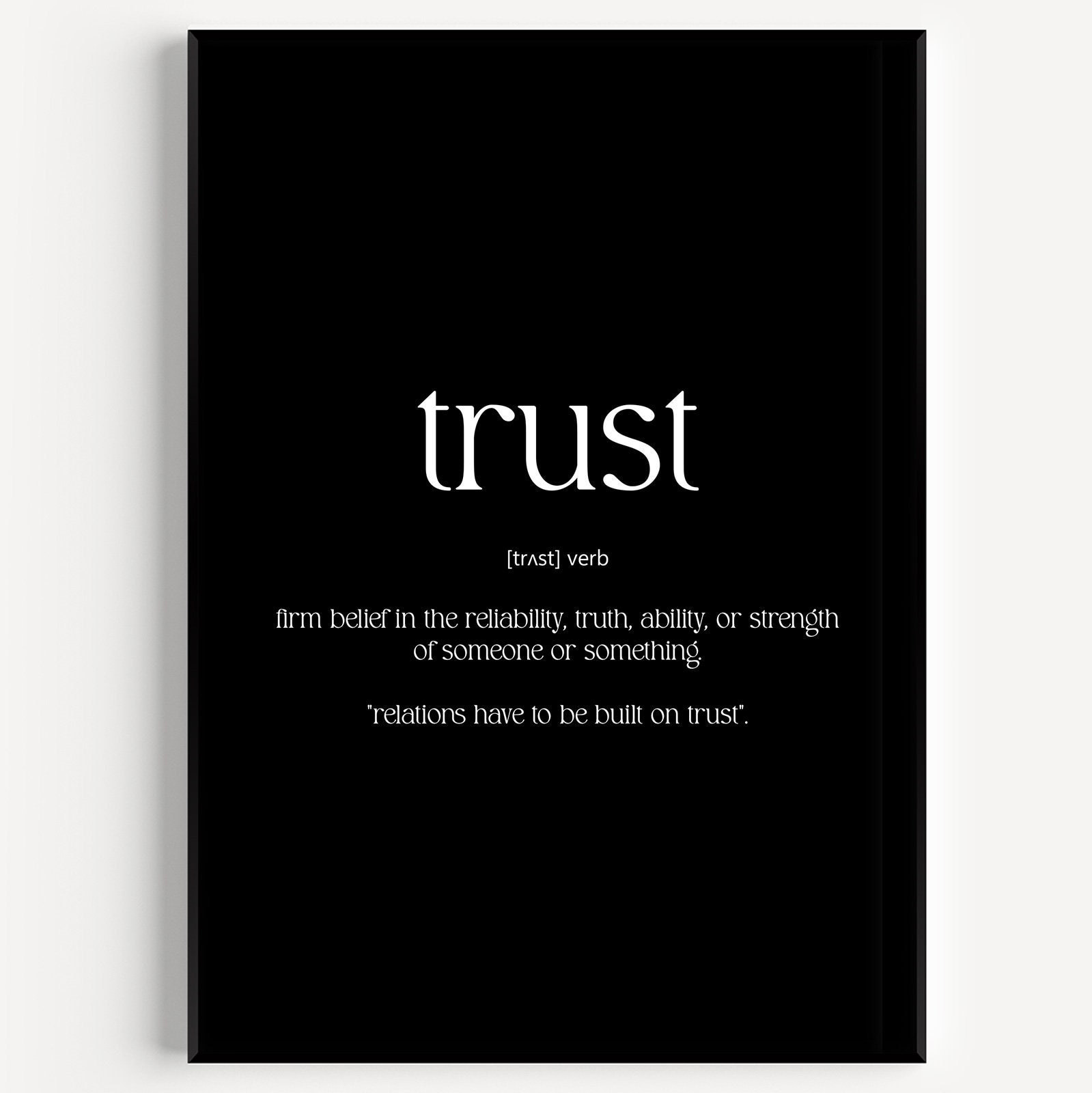 Trust Definition Print - Etsy