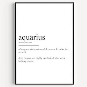 Aquarius Definition Print