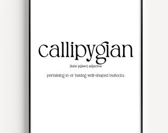 Word of the week: Callipygian