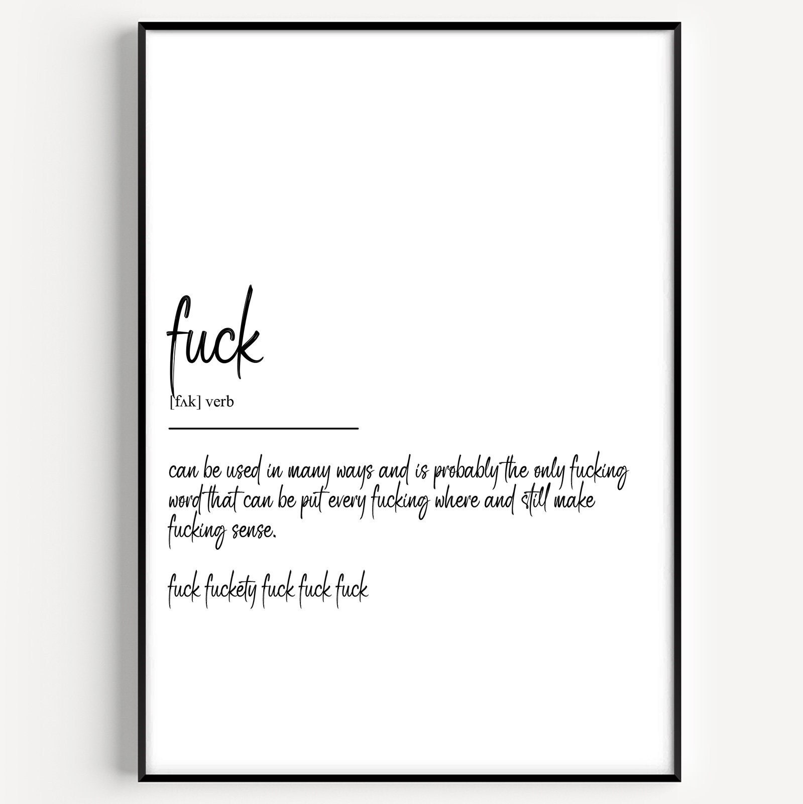 Fuck Definition Print Etsy fuck-definition-print-etsy