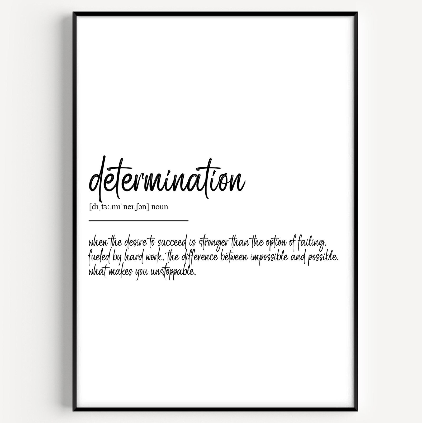 This is DETERMINATIONS デタミネーションズ Determination Definition Print - Etsy