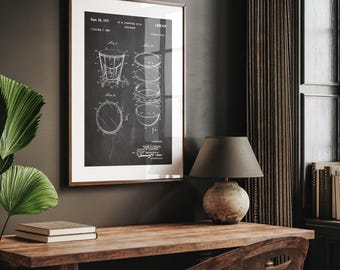 Kettledrum 1971 Patent Print, Music Room Decor, Studio Wall Art, Bedroom Poster, Drummer Gift, Player Gift, Drums Artwork