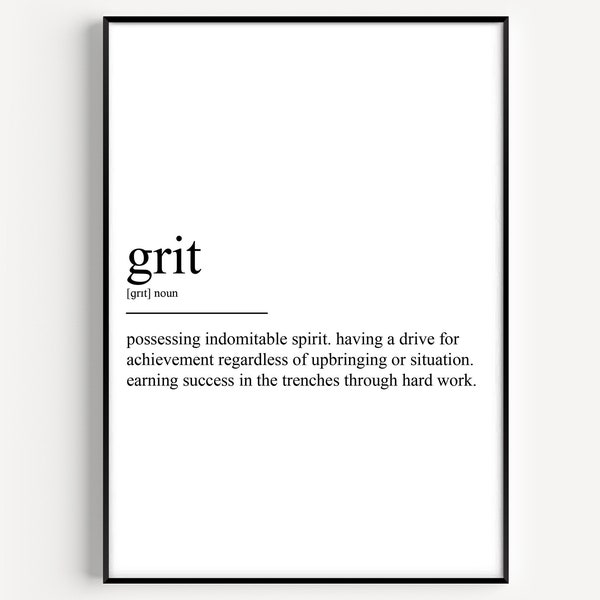 Grit Definition Print