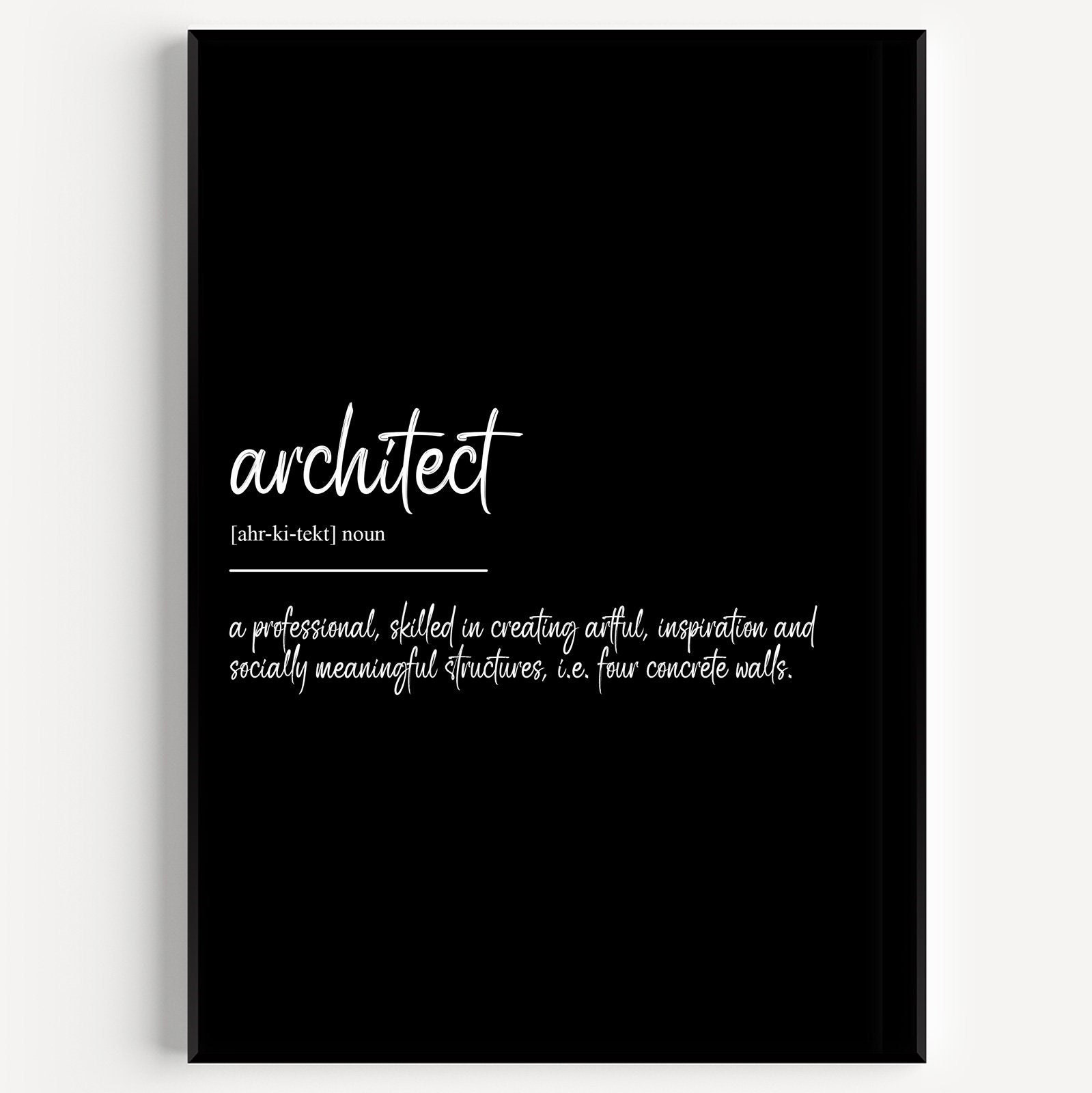 Architect Definition Print - Etsy