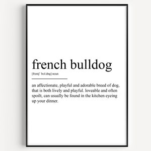 French Bulldog Definition Print