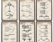 Star Trek Spaceship Set Of 6 Patent Prints, Trekkie Fan Trekker Gift Blueprint Wall Art Decor Posters