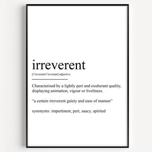 Irreverent Definition Print