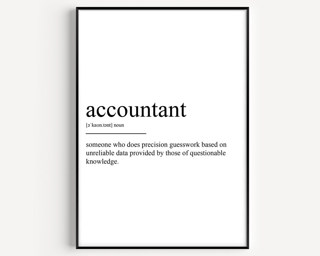 Accountant Definition Print - Etsy