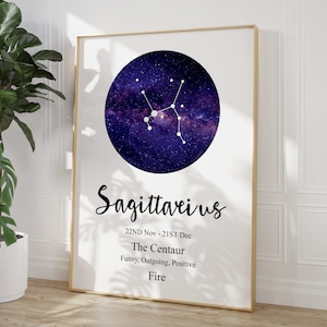 Impression constellation du zodiaque astrologie Sagittaire