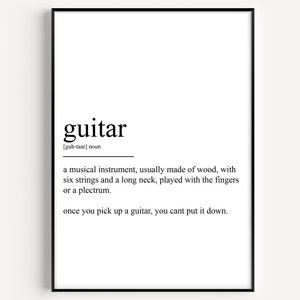 Guitar Definition Print - Version 2