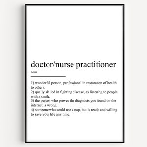 Doctor/Nurse Practitioner Definition Print