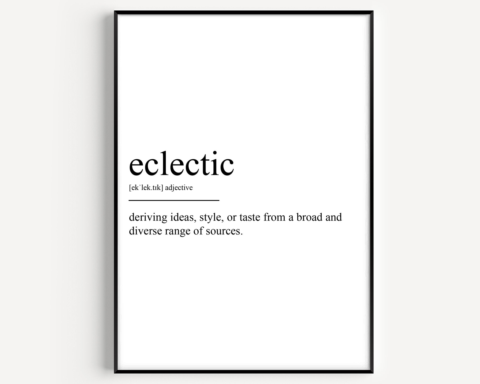 What does eclectic mean discount