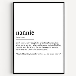 Nannie Definition Print