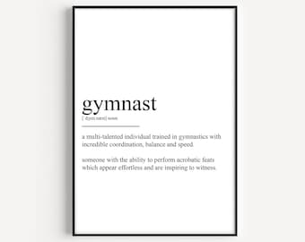 Impression de définition de gymnaste