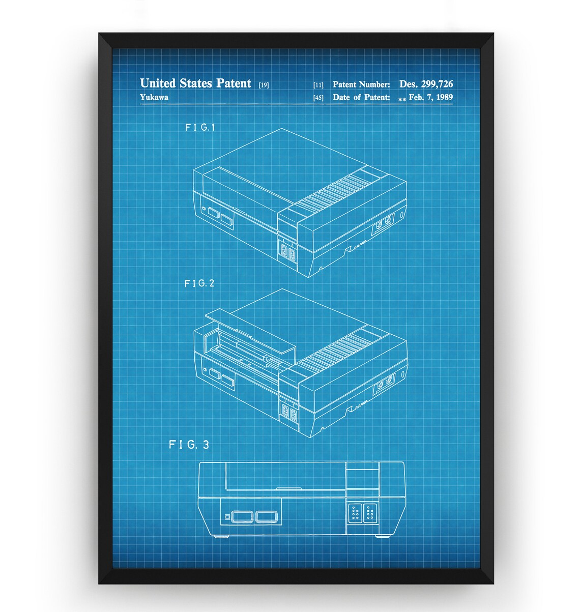 NES 1989 Patent Print Nintendo Patent Wall Art Blueprint | Etsy