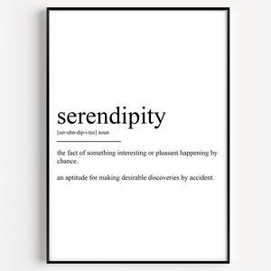 Serendipity Definition Print