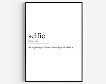 Selfie Definition Print