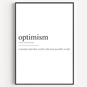 Optimismus Definition Druck