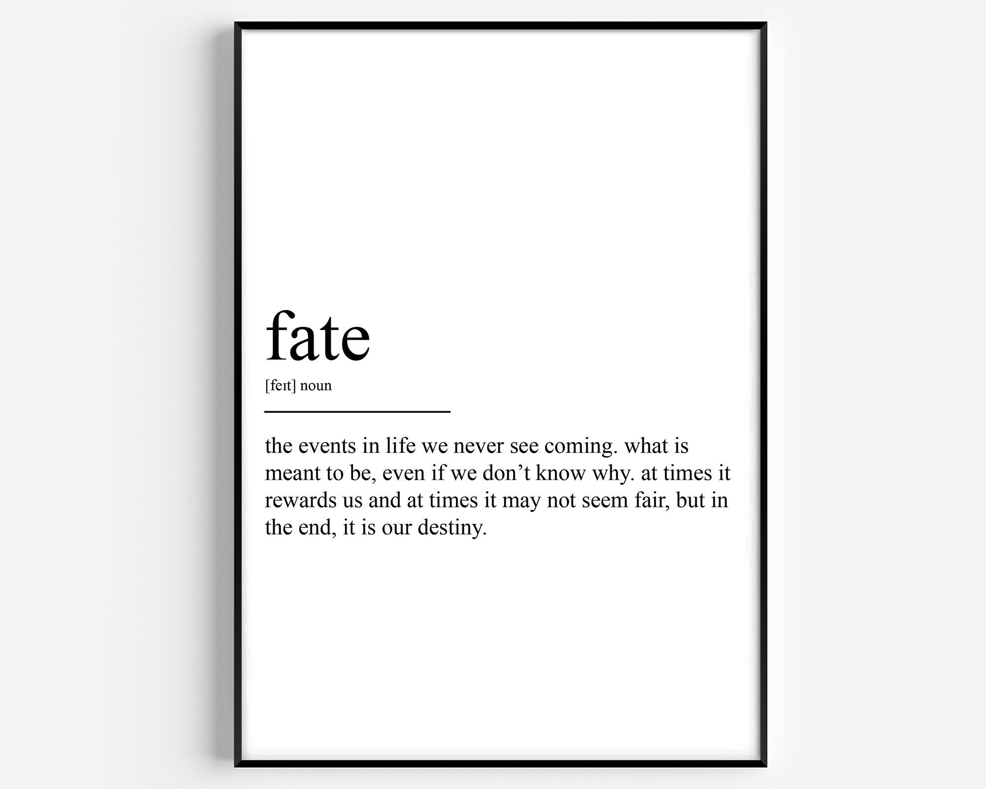 Fate Definition Print 