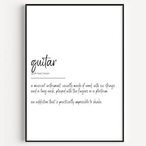 Guitar Definition Print