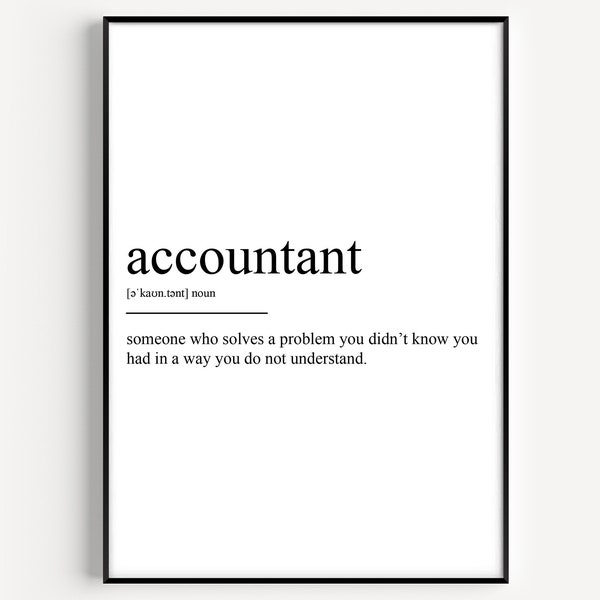 Accountant Definition Print - Version 2