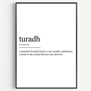 Turadh Definition Print