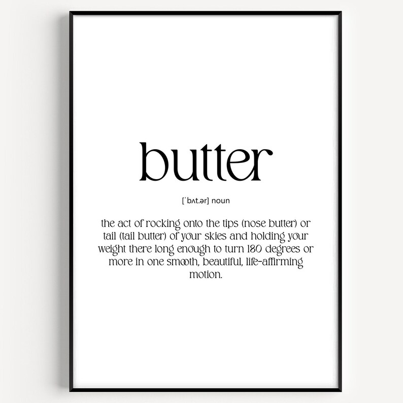Butter Definition Print - Etsy