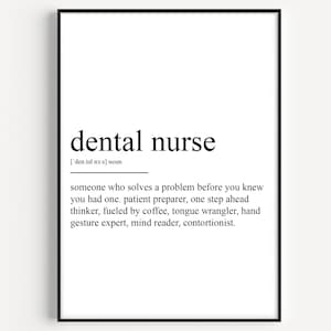 Dental Nurse Definition Print