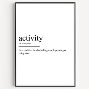 Aktivitäts-Definitions-Druck