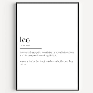 Leo Definition Print