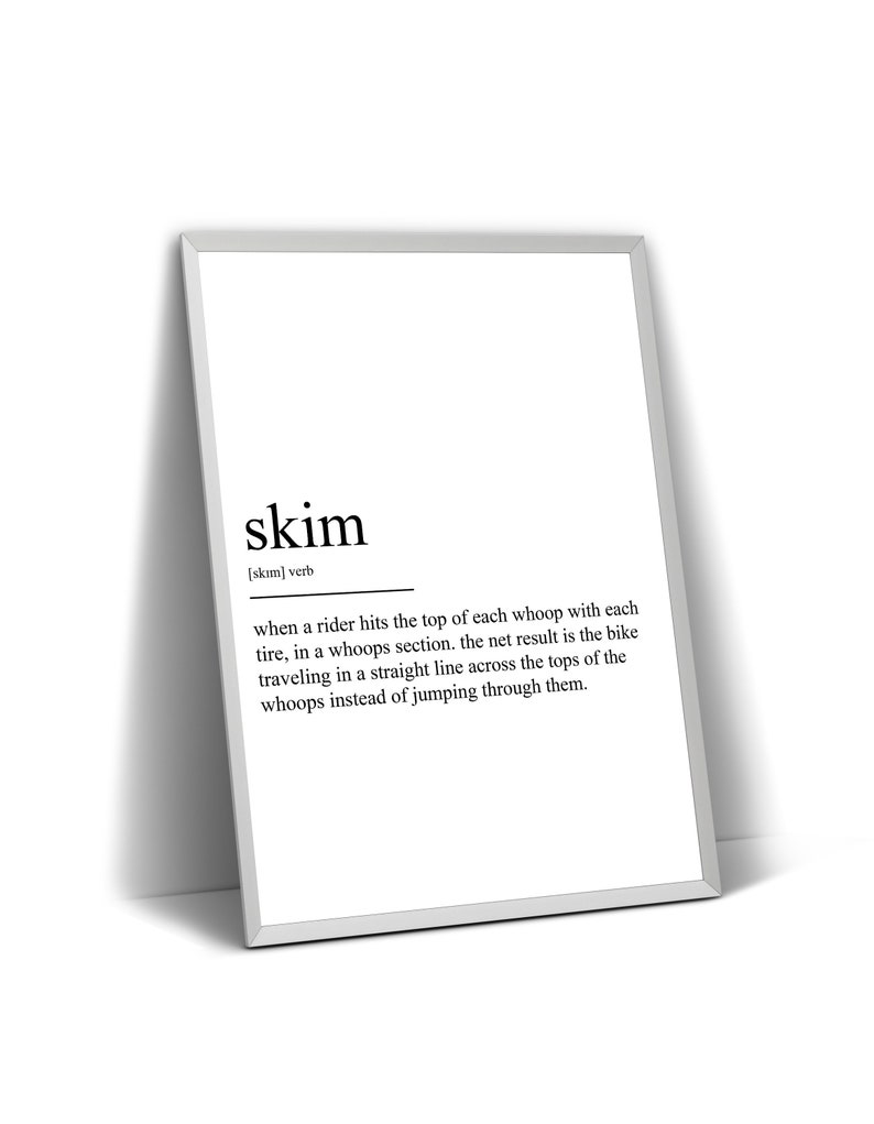 Skim Definition Print Etsy Ireland