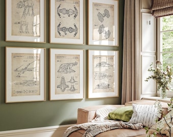 Space Movie Film Set Of 6 Patent Prints Patent Prints: Vintage Blueprints of Iconic Ships