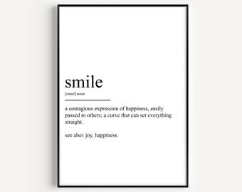 Smile Definition Print