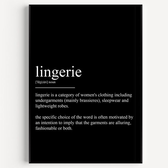 Lingerie Definition Print 