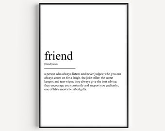 Friend Definition Print - Version 2